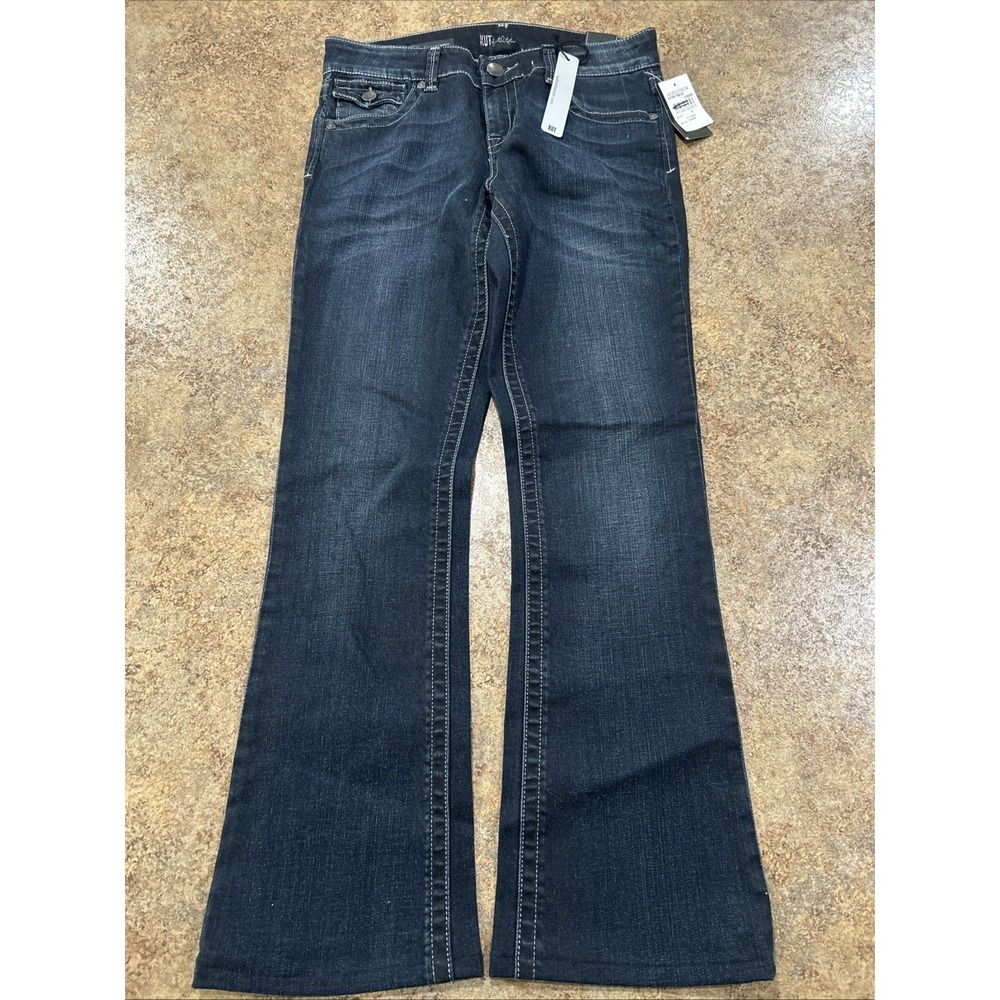 KUT FROM THE KLOTH NWT Size 6 Dark Blue Women Natalie High Rise Boot Cut jeans